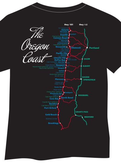 Oregon Coast T-Shirt - black